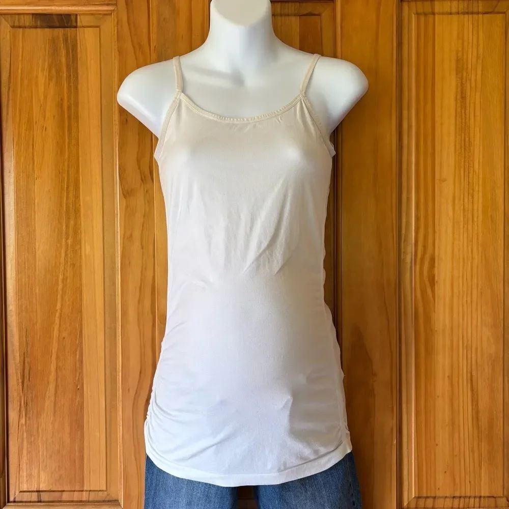 Maternity Cream Spaghetti Strap Tank Top